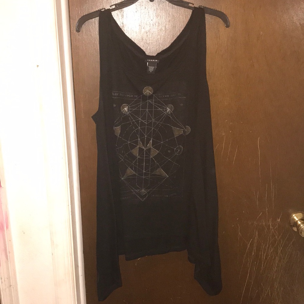 Black kaleidoscope tank top